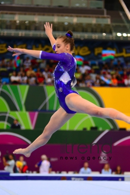 EYOF Baku 2019  Day 2 of artistic gymnastics competitions starts at National Gymnastics Arena. Azerbaijan, Baku, 24 July 2019
