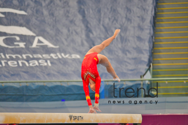 EYOF Bakı 2019 Milli Gimnastika Arenasında idman gimnastikası üzrə yarışların 2-ci günü başlayıb.Azərbaycan, Bakı 24 iyul 2019