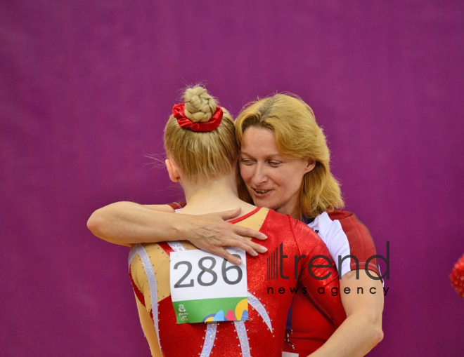 EYOF Bakı 2019 Milli Gimnastika Arenasında idman gimnastikası üzrə yarışların 2-ci günü başlayıb.Azərbaycan, Bakı 24 iyul 2019