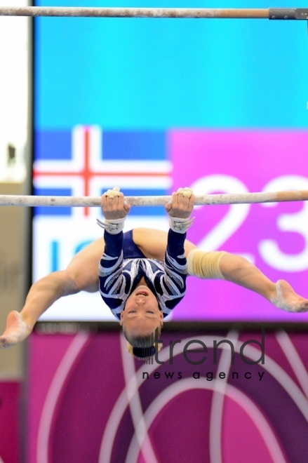 EYOF Bakı 2019 Milli Gimnastika Arenasında idman gimnastikası üzrə yarışların 2-ci günü başlayıb.Azərbaycan, Bakı 24 iyul 2019