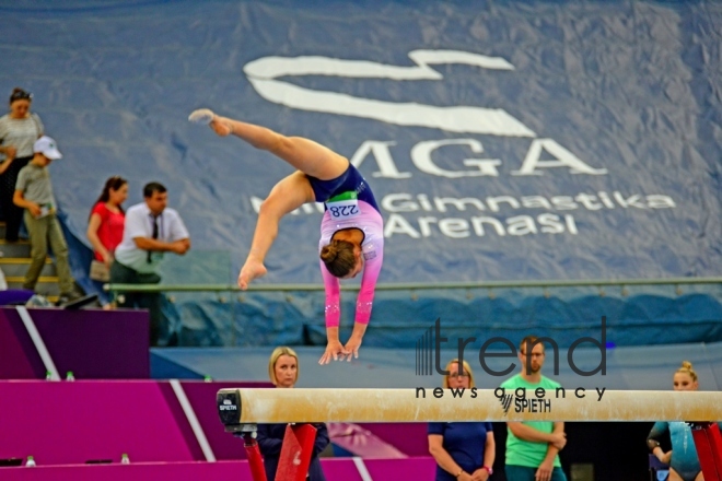 Best moments of 2nd day of artistic gymnastics competitions at EYOF Baku 2019.Azerbaijan, Baku, 24 July 2019