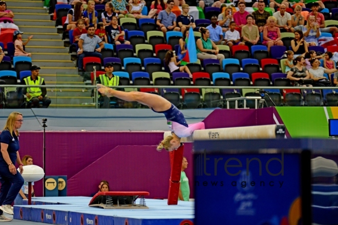 Best moments of 2nd day of artistic gymnastics competitions at EYOF Baku 2019.Azerbaijan, Baku, 24 July 2019