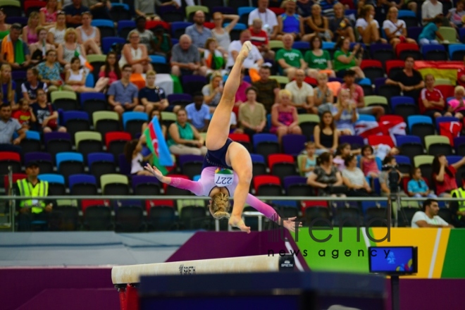 Best moments of 2nd day of artistic gymnastics competitions at EYOF Baku 2019.Azerbaijan, Baku, 24 July 2019