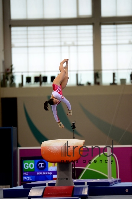 Best moments of 2nd day of artistic gymnastics competitions at EYOF Baku 2019.Azerbaijan, Baku, 24 July 2019