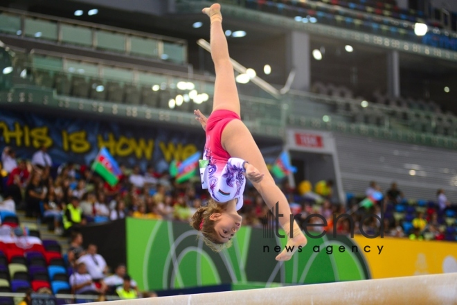 Best moments of 2nd day of artistic gymnastics competitions at EYOF Baku 2019.Azerbaijan, Baku, 24 July 2019