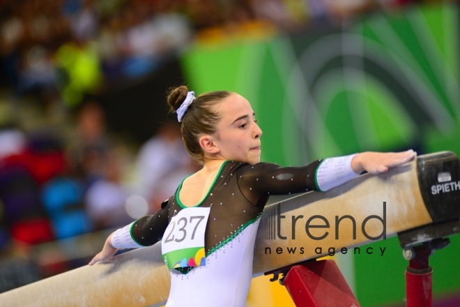 Best moments of 2nd day of artistic gymnastics competitions at EYOF Baku 2019.Azerbaijan, Baku, 24 July 2019