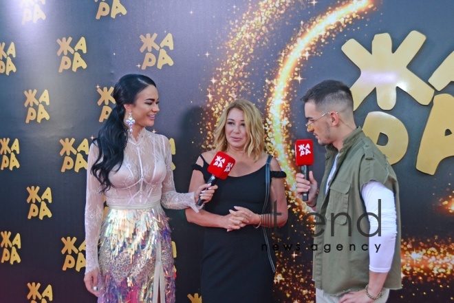 Stars on red carpet of Zhara 2109  international festival in Baku. Azerbaijan, Baku, July 27 , 2019
