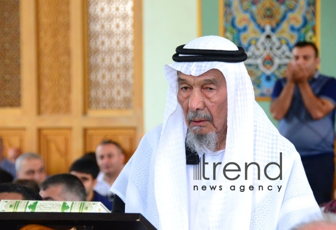 Eid prayer performed in all mosques in Azerbaijan on occasion of Kurban  holiday.Azerbaijan, Baku, august 12 , 2019 
