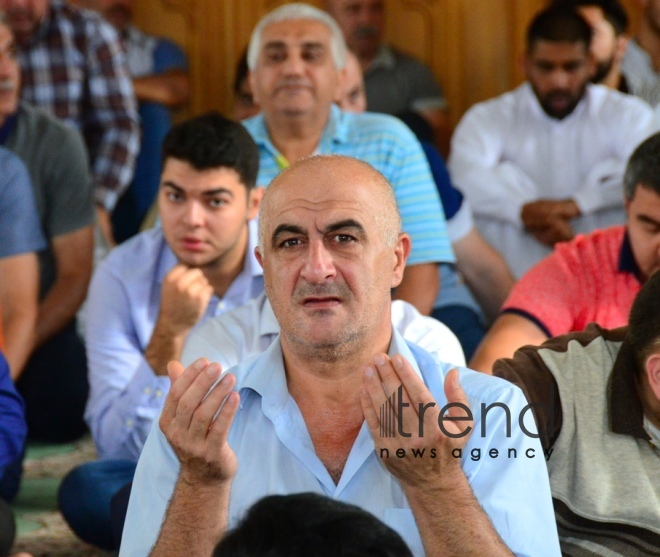 Eid prayer performed in all mosques in Azerbaijan on occasion of Kurban  holiday.Azerbaijan, Baku, august 12 , 2019 
