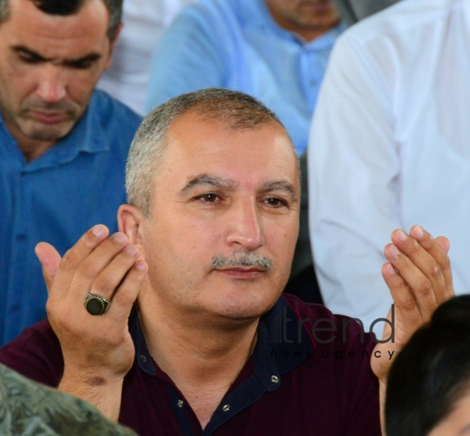 Eid prayer performed in all mosques in Azerbaijan on occasion of Kurban  holiday.Azerbaijan, Baku, august 12 , 2019 
