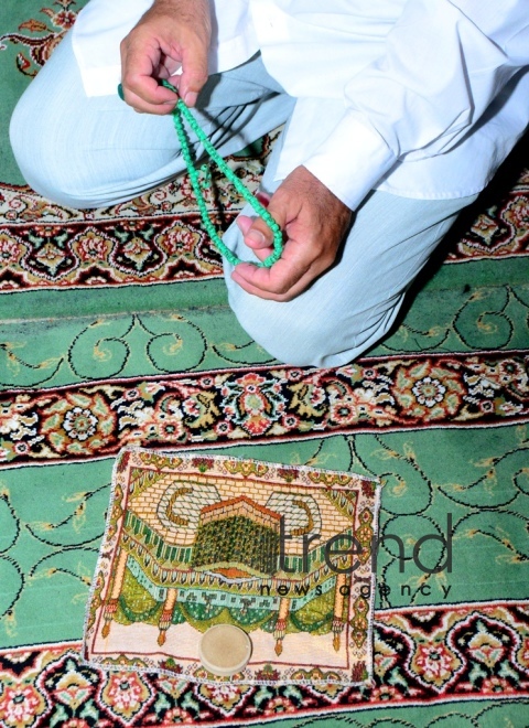 Eid prayer performed in all mosques in Azerbaijan on occasion of Kurban  holiday.Azerbaijan, Baku, august 12 , 2019 
