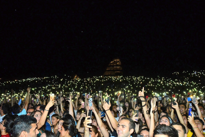 Concert of pop stars to be held in Heydar Aliyev Center park.Azerbaijan, Baku, august 26 , 2019

