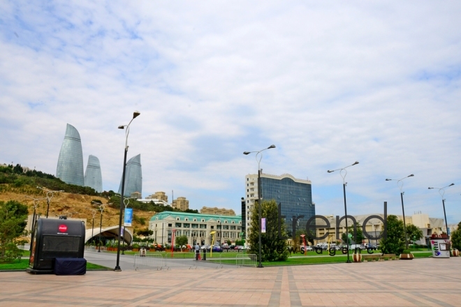 Admirable Baku Boulevard.Azerbaijan, Baku, september 6 , 2019