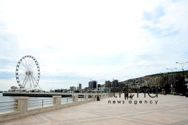 Admirable Baku Boulevard.Azerbaijan, Baku, september 6 , 2019