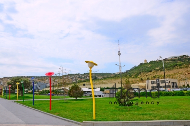 Admirable Baku Boulevard.Azerbaijan, Baku, september 6 , 2019