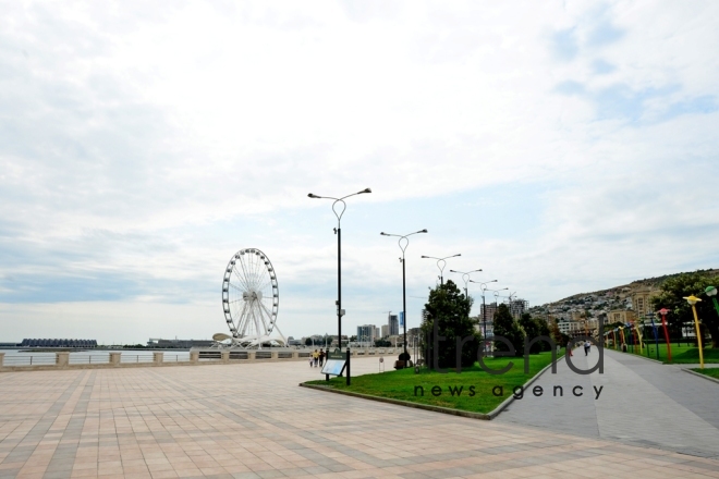 Admirable Baku Boulevard.Azerbaijan, Baku, september 6 , 2019