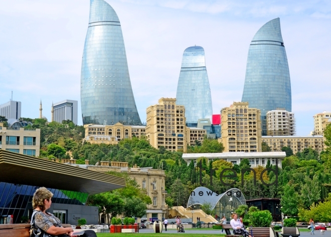 Admirable Baku Boulevard.Azerbaijan, Baku, september 6 , 2019