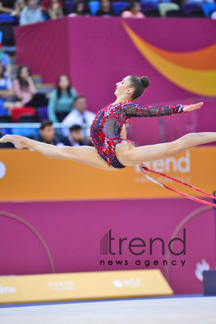 Bakıda bədii gimnastika üzrə 37-ci dünya çempionatının  2-ci günü start götürüb.Azərbaycan, Bakı, 17 sentyabr 2019
