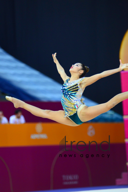 Bakıda bədii gimnastika üzrə 37-ci dünya çempionatının  2-ci günü start götürüb.Azərbaycan, Bakı, 17 sentyabr 2019
