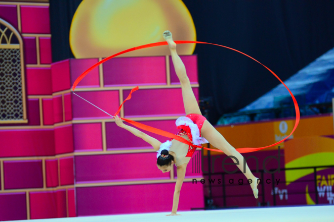 Day 4 of competitions in 37th Rhythmic Gymnastics World Championships underway in Baku.Azerbaijan, Baku, September 19   2019