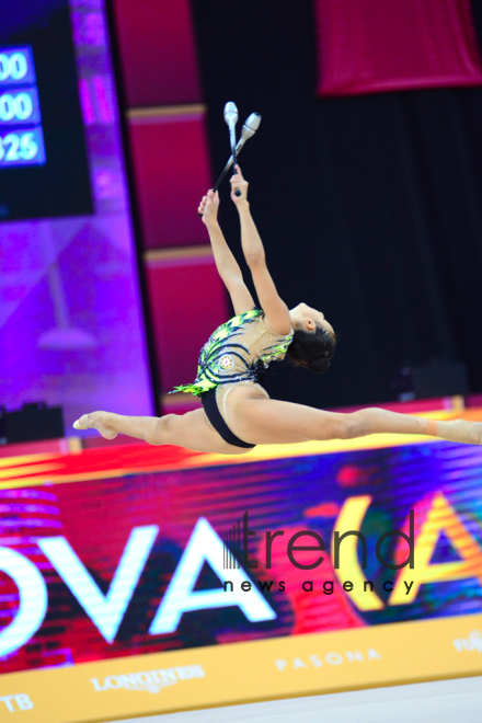 Day 4 of competitions in 37th Rhythmic Gymnastics World Championships underway in Baku.Azerbaijan, Baku, September 19   2019