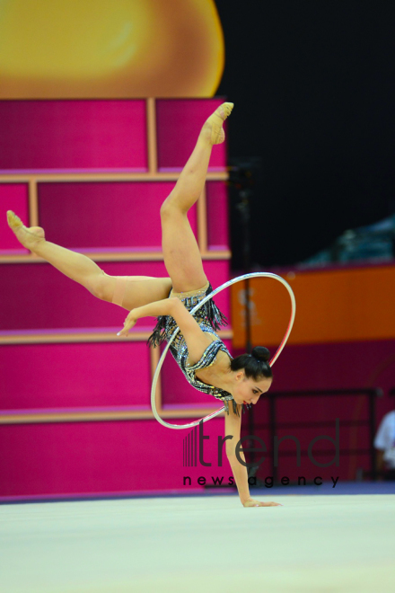 Bədii gimnastika üzrə 37- ci dünya çempionatının çoxnövçülük üzrə finalı start götürüb. Azərbaycan, Bakı, 20 sentyabr 2019