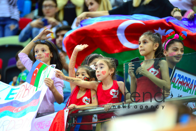 Bakıda bədii gimnastika üzrə dünya çempionatının 6-cı günü start götürüb.Azərbaycan, Bakı, 21 sentyabr 2019