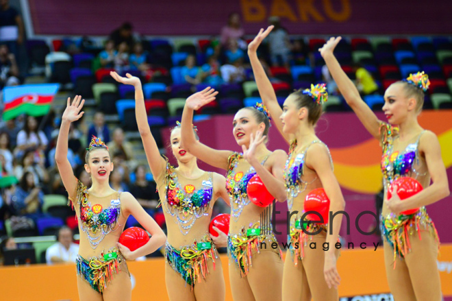 Bakıda bədii gimnastika üzrə dünya çempionatının 6-cı günü start götürüb.Azərbaycan, Bakı, 21 sentyabr 2019