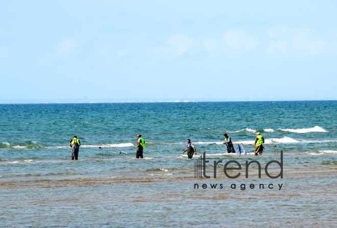 Fishing tournament held in Absheron National Park.Azerbaijan, Baku, осtober 6  2019.
