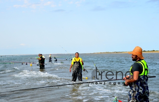 Fishing tournament held in Absheron National Park.Azerbaijan, Baku, осtober 6  2019.
