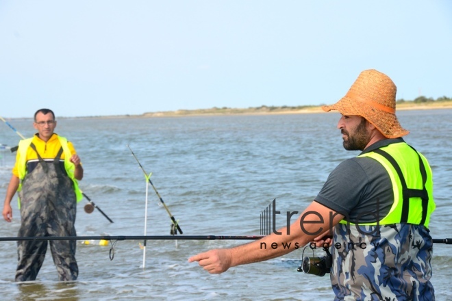 Fishing tournament held in Absheron National Park.Azerbaijan, Baku, осtober 6  2019.
