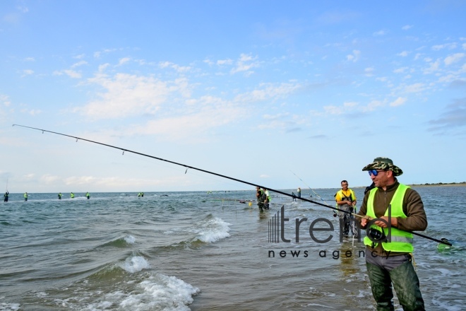 Fishing tournament held in Absheron National Park.Azerbaijan, Baku, осtober 6  2019.
