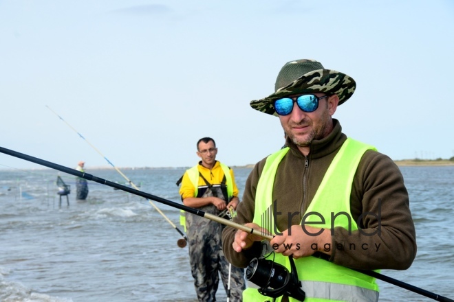 Fishing tournament held in Absheron National Park.Azerbaijan, Baku, осtober 6  2019.
