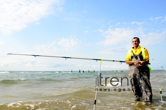 Fishing tournament held in Absheron National Park.Azerbaijan, Baku, осtober 6  2019.
