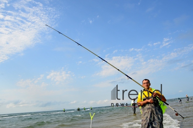 Fishing tournament held in Absheron National Park.Azerbaijan, Baku, осtober 6  2019.
