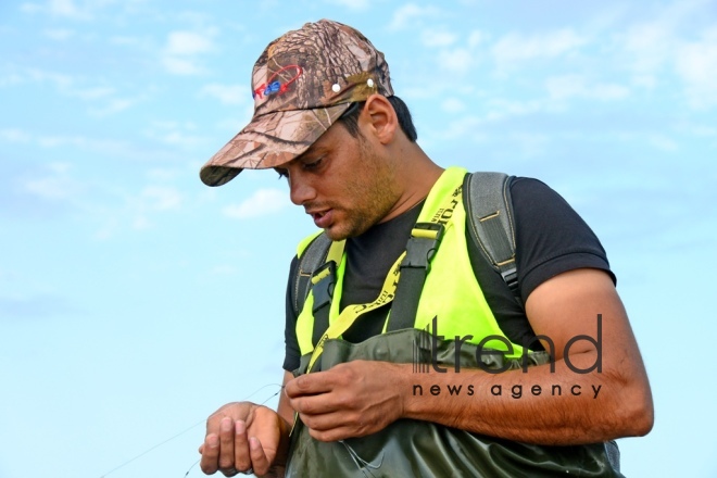 Fishing tournament held in Absheron National Park.Azerbaijan, Baku, осtober 6  2019.
