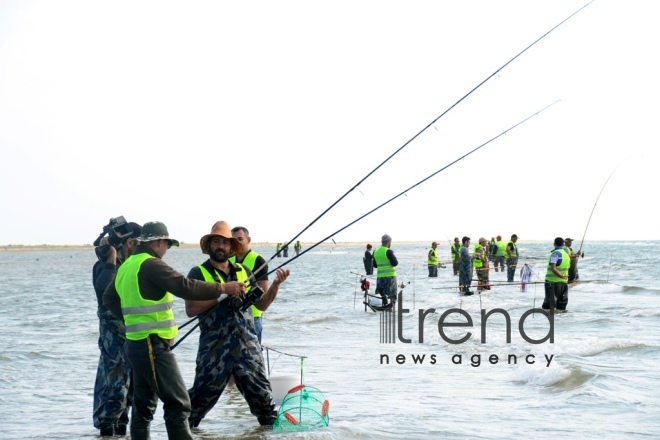 Fishing tournament held in Absheron National Park.Azerbaijan, Baku, осtober 6  2019.
