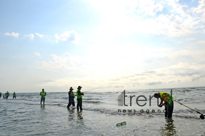 Fishing tournament held in Absheron National Park.Azerbaijan, Baku, осtober 6  2019.
