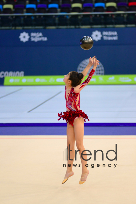 Milli Gimnastika Arenasında bədii və aerobika gimnastikası yarışları davam edir.Azərbaycan, Bakı, 12 oktyabr 2019