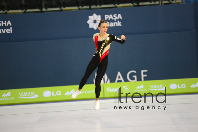 Milli Gimnastika Arenasında bədii və aerobika gimnastikası yarışları davam edir.Azərbaycan, Bakı, 12 oktyabr 2019