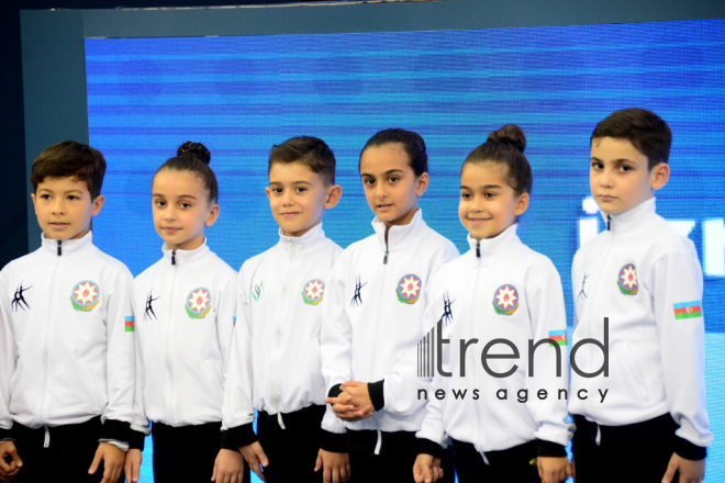 Milli Gimnastika Arenasında bədii və aerobika gimnastikası yarışları davam edir.Azərbaycan, Bakı, 12 oktyabr 2019