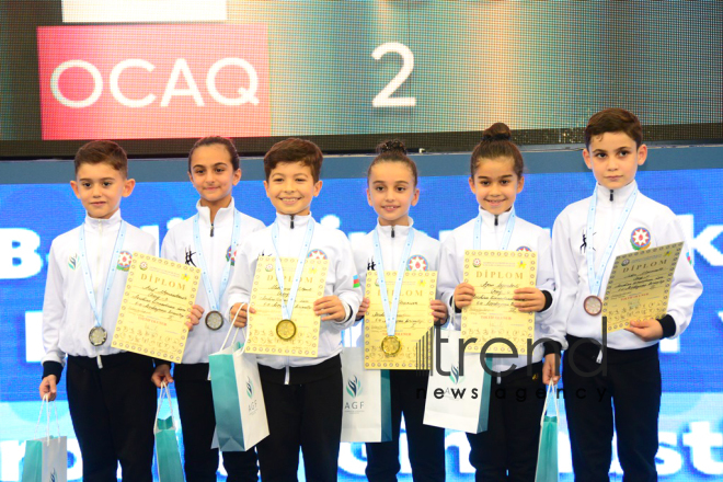 Milli Gimnastika Arenasında bədii və aerobika gimnastikası yarışları davam edir.Azərbaycan, Bakı, 12 oktyabr 2019