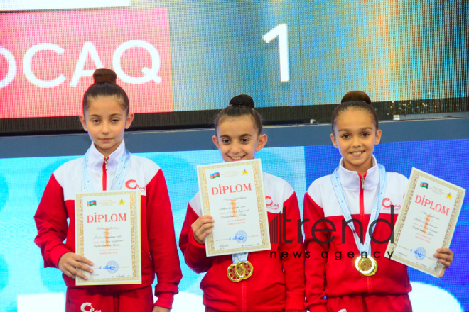 Milli Gimnastika Arenasında bədii və aerobika gimnastikası yarışları davam edir.Azərbaycan, Bakı, 12 oktyabr 2019