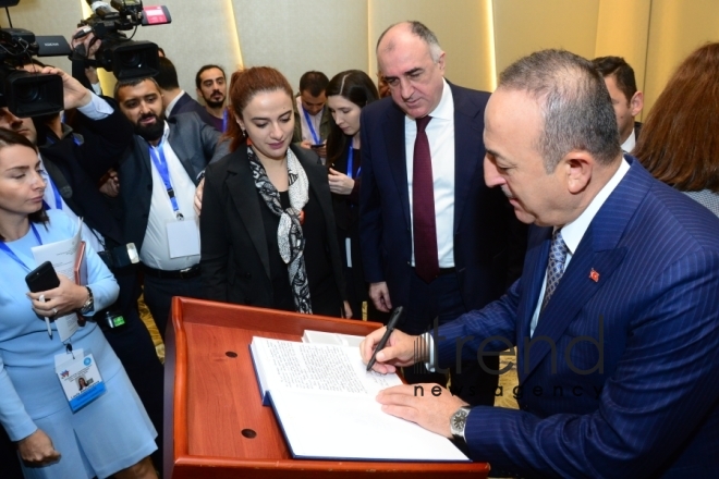 Meeting of he Foreign Ministers of Turkic Council states underway in Baku.Azerbaijan, Baku, осtober 14  2019
