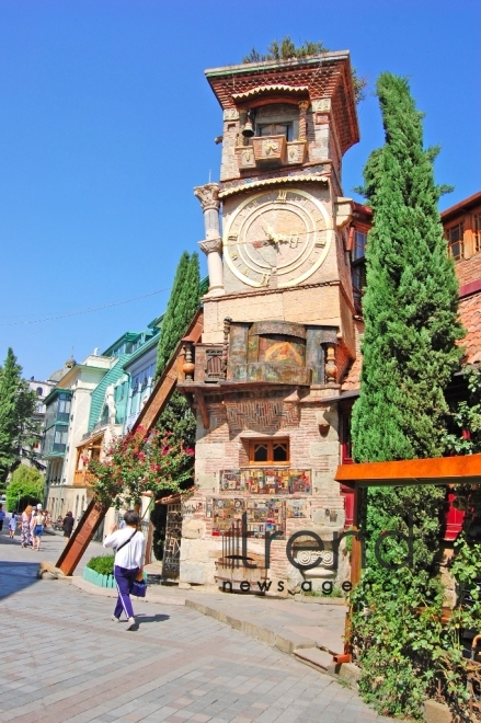 Gabriadze saat qülləsi. Gürcüstan, Tbilisi, 22 Oktyabr 2019