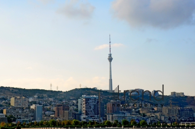 Bakı  bulvarından açılan mənzərə . Azərbaycan, Bakı, 26 oktyabr 2019