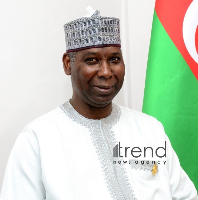 President of the United Nations General Assembly Tijjani Muhammad-Bande.Azerbaijan, Baku, осtober 29  2019