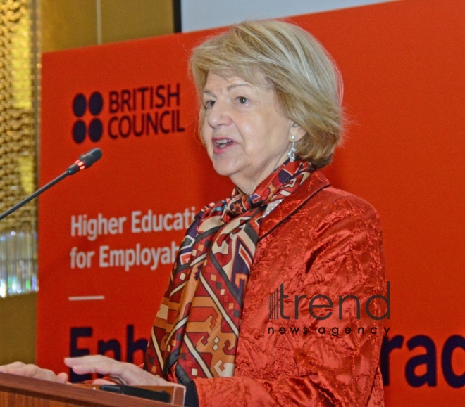 Торговый посланник премьер-министра Великобритании по Азербайджану, баронесса Эмма Николсон.Азербайджан, Баку, 31 октября 2019
