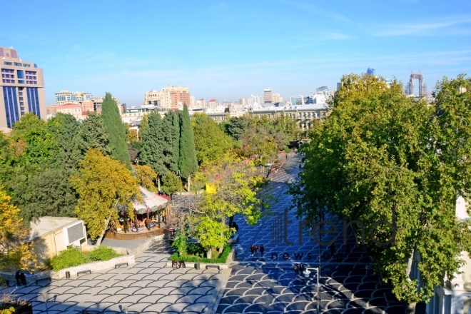 Bakının Fevvarələr meydanı.Azərbaycan, Bakı, 6 noyabr 2019