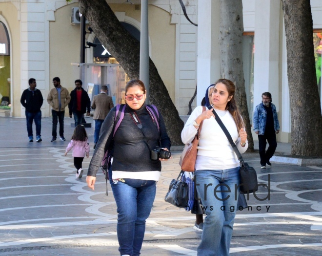 Bakının Fevvarələr meydanı.Azərbaycan, Bakı, 6 noyabr 2019